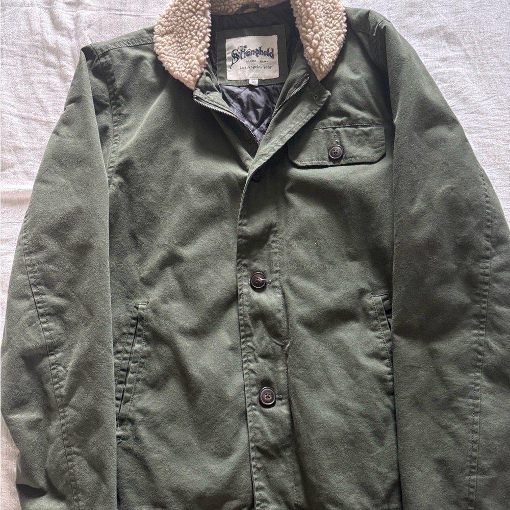 Vintage Green Military Field Jacket with Classic Fit